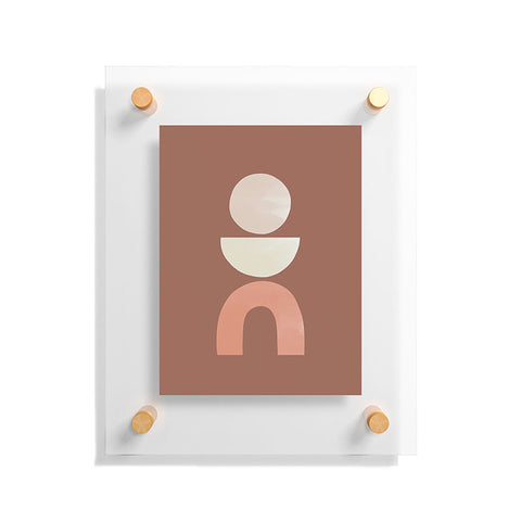 Bohomadic.Studio Boho Geometrics in Terra and Pink Floating Acrylic Print