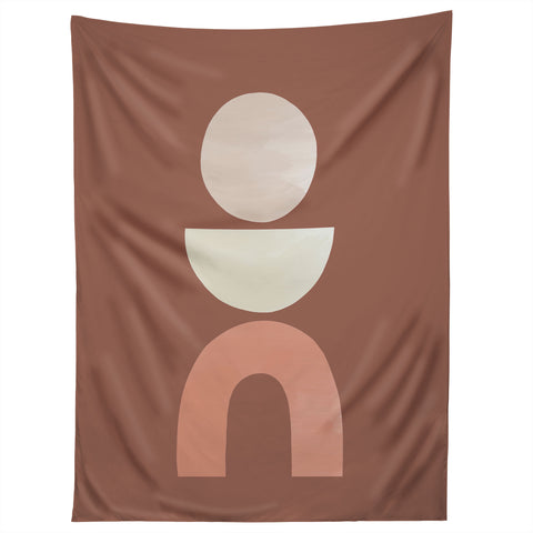 Bohomadic.Studio Boho Geometrics in Terra and Pink Tapestry