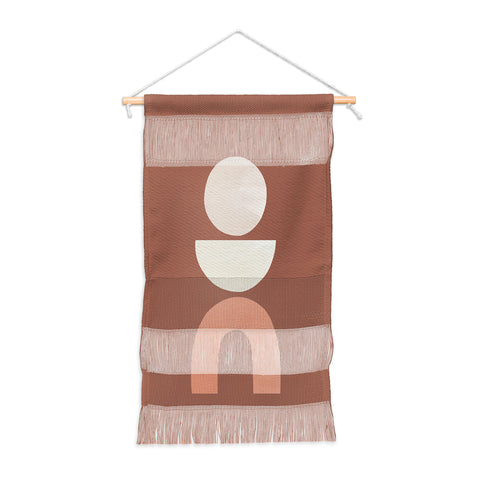 Bohomadic.Studio Boho Geometrics in Terra and Pink Wall Hanging Portrait