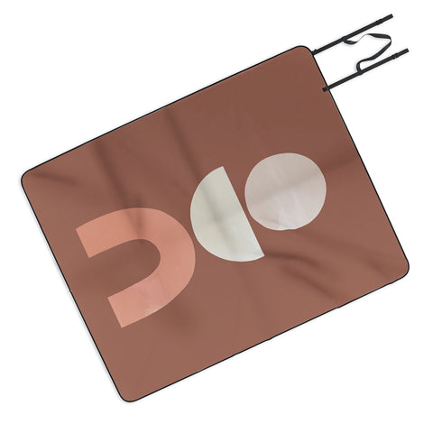 Bohomadic.Studio Boho Geometrics in Terra and Pink Outdoor Blanket