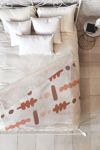 Bohomadic.Studio Botanical Garden Elements 3 Fleece Throw Blanket