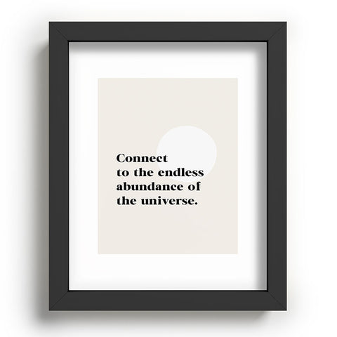 Bohomadic.Studio Connect To The Universe Inspirational Quote Recessed Framing Rectangle