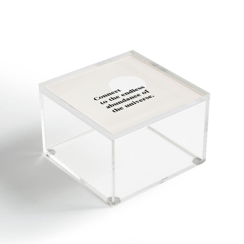 Bohomadic.Studio Connect To The Universe Inspirational Quote Acrylic Box