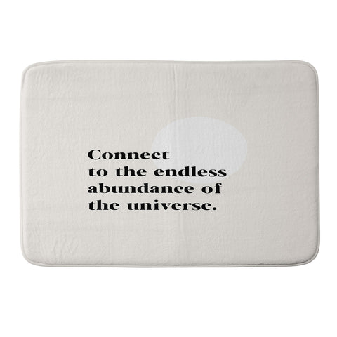 Bohomadic.Studio Connect To The Universe Inspirational Quote Memory Foam Bath Mat