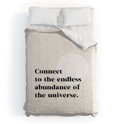 Bohomadic.Studio Connect To The Universe Inspirational Quote Comforter