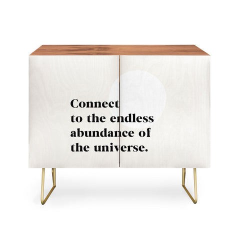 Bohomadic.Studio Connect To The Universe Inspirational Quote Credenza