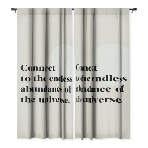 Bohomadic.Studio Connect To The Universe Inspirational Quote Blackout Non Repeat