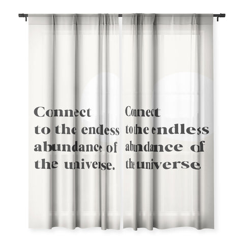 Bohomadic.Studio Connect To The Universe Inspirational Quote Sheer Non Repeat