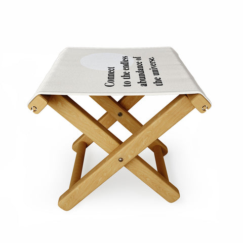 Bohomadic.Studio Connect To The Universe Inspirational Quote Folding Stool