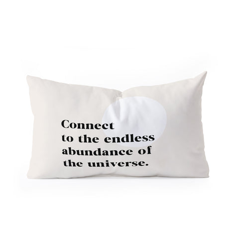 Bohomadic.Studio Connect To The Universe Inspirational Quote Oblong Throw Pillow