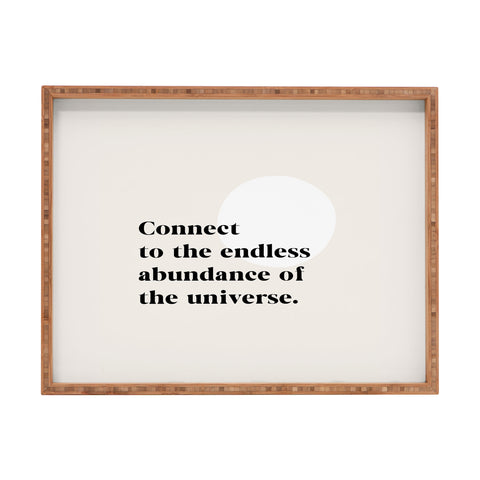 Bohomadic.Studio Connect To The Universe Inspirational Quote Rectangular Tray
