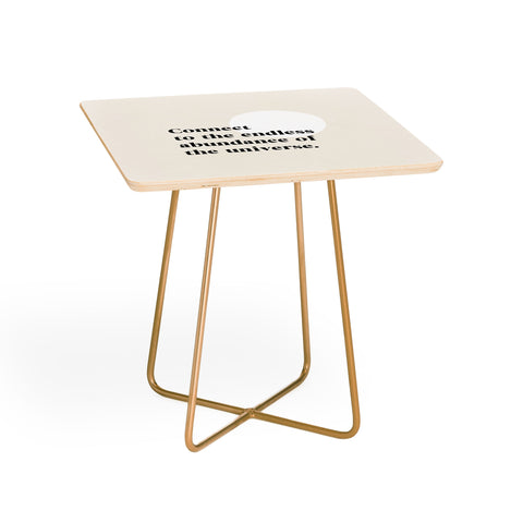 Bohomadic.Studio Connect To The Universe Inspirational Quote Side Table
