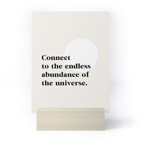 Bohomadic.Studio Connect To The Universe Inspirational Quote Mini Art Print