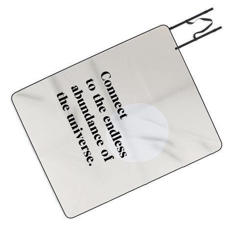 Bohomadic.Studio Connect To The Universe Inspirational Quote Picnic Blanket
