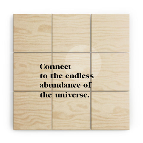 Bohomadic.Studio Connect To The Universe Inspirational Quote Wood Wall Mural
