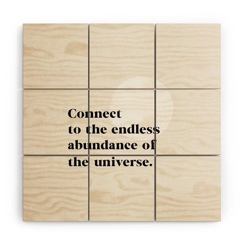 Bohomadic.Studio Connect To The Universe Inspirational Quote Wood Wall Mural