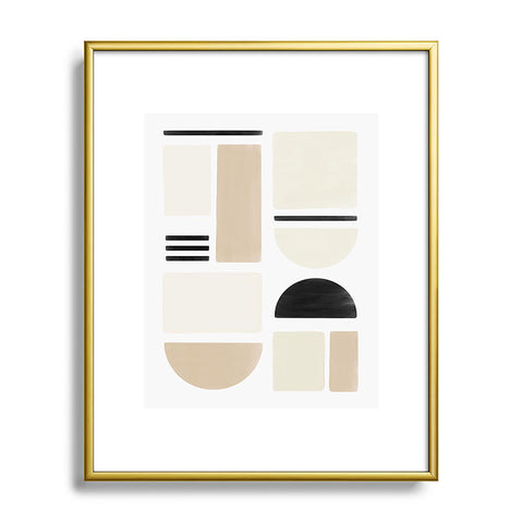 Bohomadic.Studio Cyclades Elements 3 Metal Framed Art Print