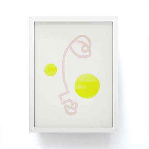 Bohomadic.Studio Faces Neon Blush Framed Mini Art Print