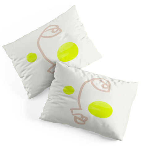 Bohomadic.Studio Faces Neon Blush Pillow Shams