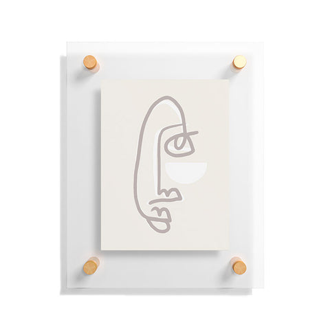 Bohomadic.Studio Female Line Face Floating Acrylic Print