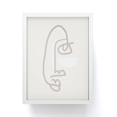 Bohomadic.Studio Female Line Face Framed Mini Art Print