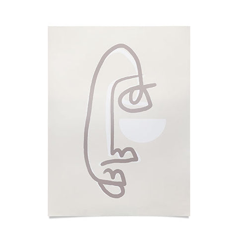 Bohomadic.Studio Female Line Face Poster