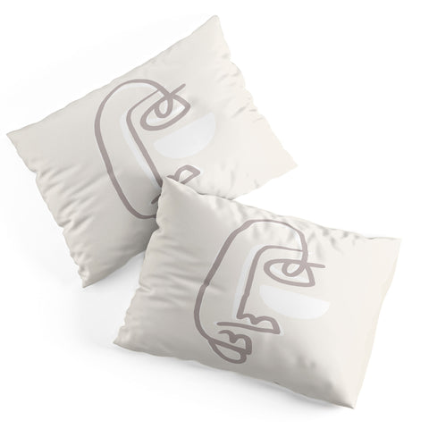 Bohomadic.Studio Female Line Face Pillow Shams