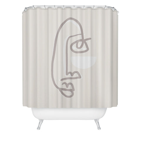 Bohomadic.Studio Female Line Face Shower Curtain