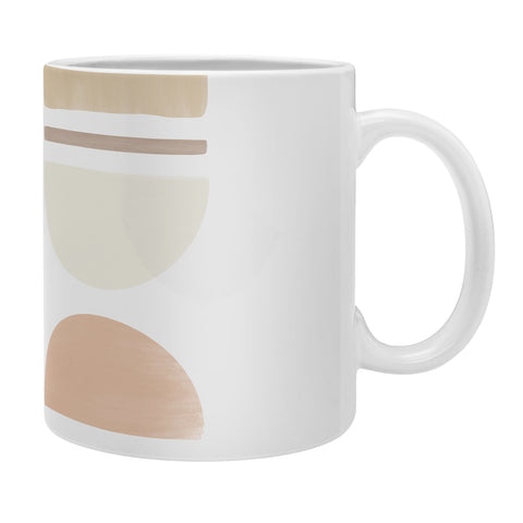 Bohomadic.Studio Geometric Shapes in Creme and Soft Pink Coffee Mug