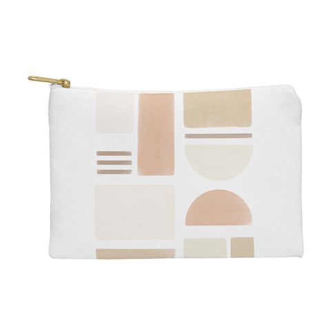 Bohomadic.Studio Geometric Shapes in Creme and Soft Pink Pouch