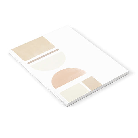 Bohomadic.Studio Geometric Shapes in Creme and Soft Pink Notebook