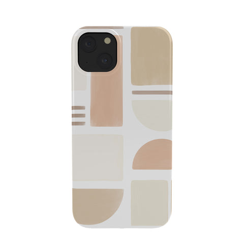 Bohomadic.Studio Geometric Shapes in Creme and Soft Pink Phone Case
