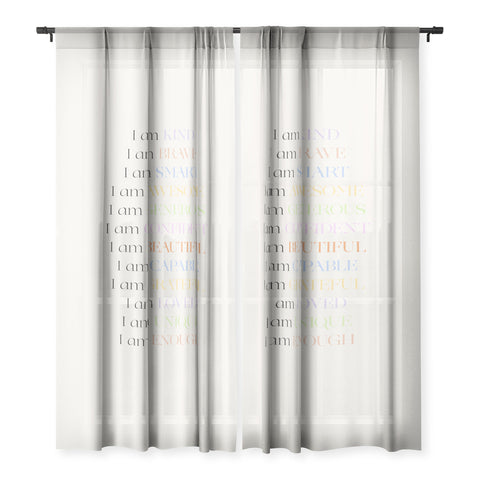 Bohomadic.Studio I Am Kind Smart Loved Daily A Sheer Non Repeat