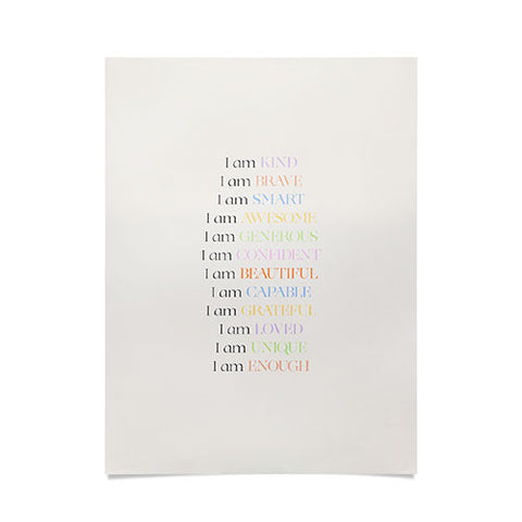 Bohomadic.Studio I Am Kind Smart Loved Daily A Poster