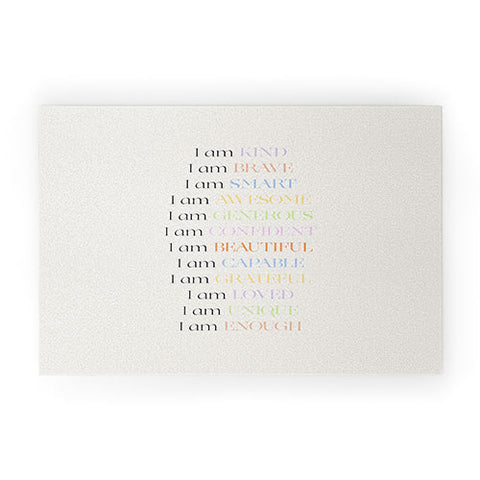 Bohomadic.Studio I Am Kind Smart Loved Daily A Welcome Mat