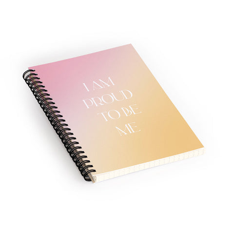 Bohomadic.Studio I Am Proud To Be ME Body Positivity Spiral Notebook