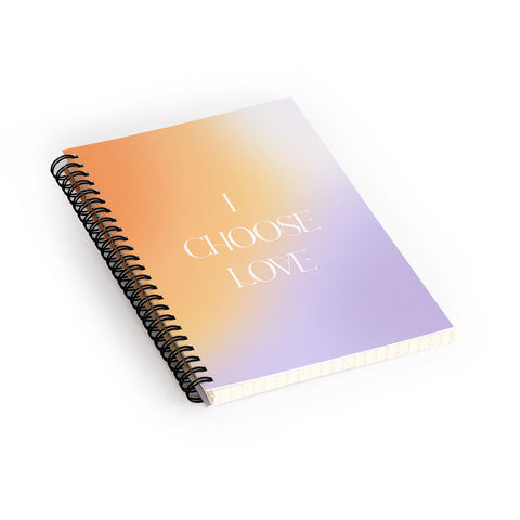 Bohomadic.Studio I Choose Love Motivational Spiral Notebook