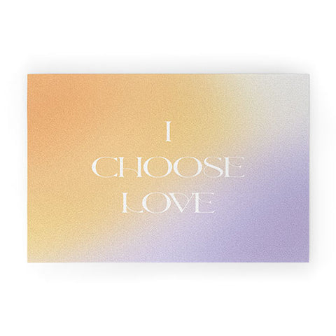 Bohomadic.Studio I Choose Love Motivational Welcome Mat
