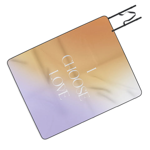 Bohomadic.Studio I Choose Love Motivational Picnic Blanket