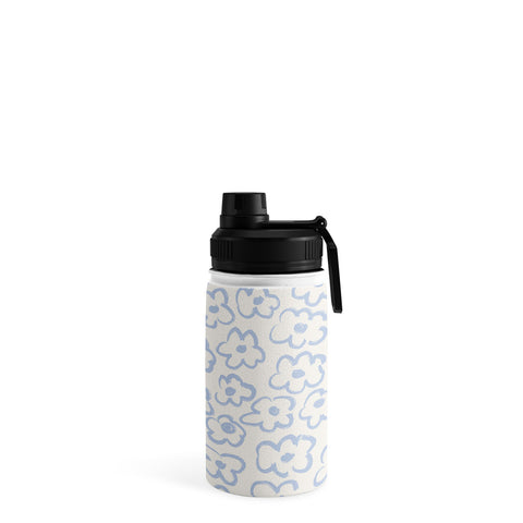Bohomadic.Studio Light Blue Daisies Pattern Water Bottle