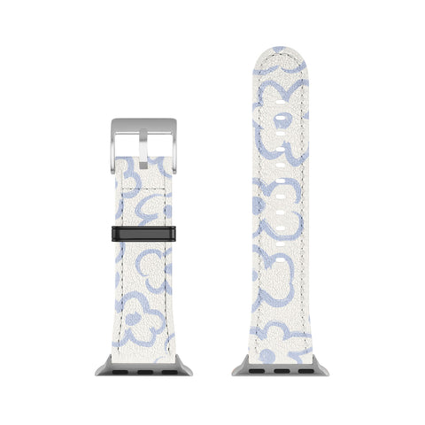 Bohomadic.Studio Light Blue Daisies Pattern Apple Watch Band
