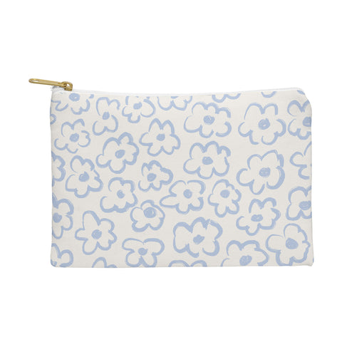 Bohomadic.Studio Light Blue Daisies Pattern Pouch