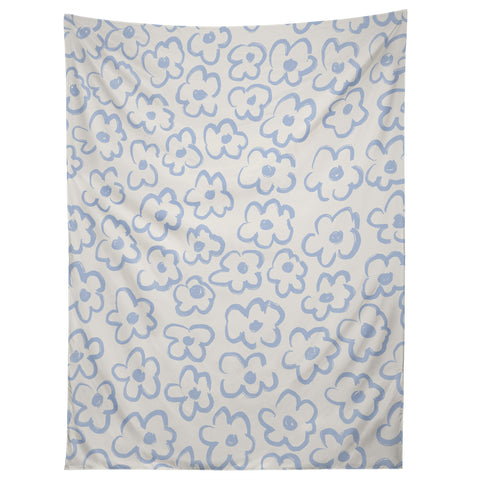 Bohomadic.Studio Light Blue Daisies Pattern Tapestry