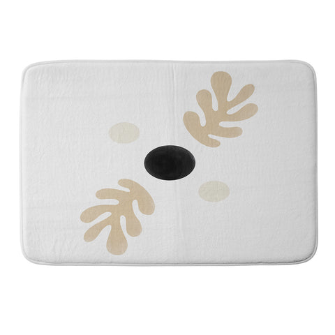 Bohomadic.Studio Linen Leaves Balance Memory Foam Bath Mat