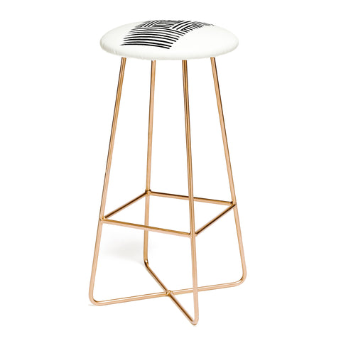 Bohomadic.Studio Minimal Series Black Striped Arch Bar Stool