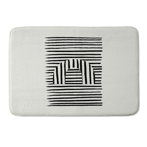 Bohomadic.Studio Minimal Series Black Striped Arch Memory Foam Bath Mat