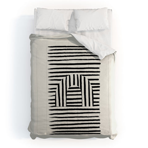 Bohomadic.Studio Minimal Series Black Striped Arch Comforter