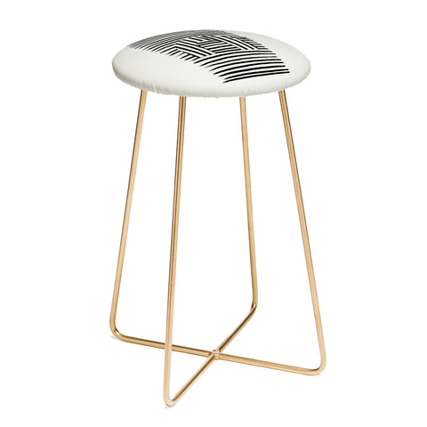 Bohomadic.Studio Minimal Series Black Striped Arch Counter Stool