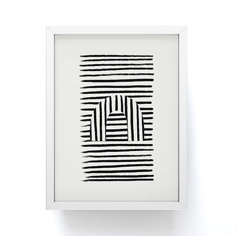 Bohomadic.Studio Minimal Series Black Striped Arch Framed Mini Art Print