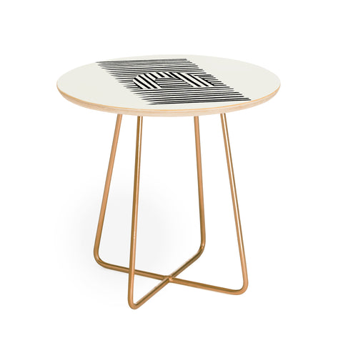 Bohomadic.Studio Minimal Series Black Striped Arch Round Side Table